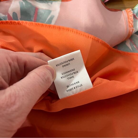 Hutch Britton Satin Mini Wrap dress orange multicolor - S - Picture 13 of 13